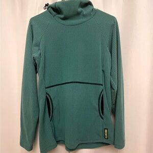 Melanzana Micro Grid Hoodie V2 in Teal Women’s Medium